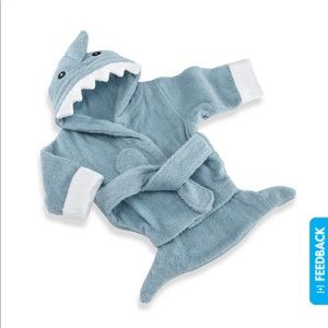 Brand New Terry Baby Shark Robe 0-9 Months